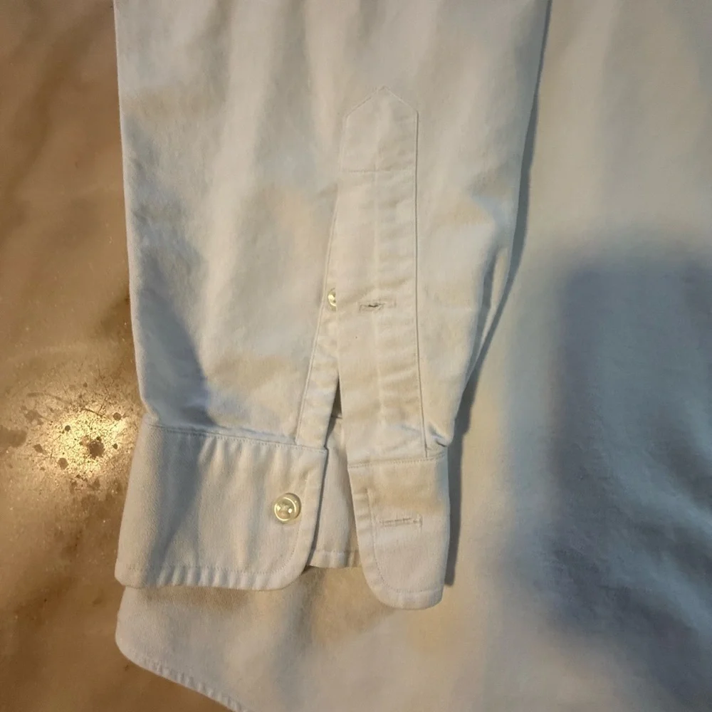 Ralph Lauren Men's white Chambray button down Shirt 16.5-35